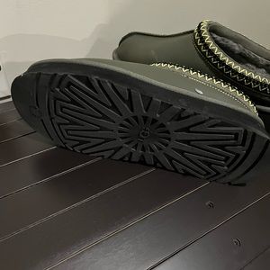 UGG Tasman platforms.  Wore one time in the house.  Green leather